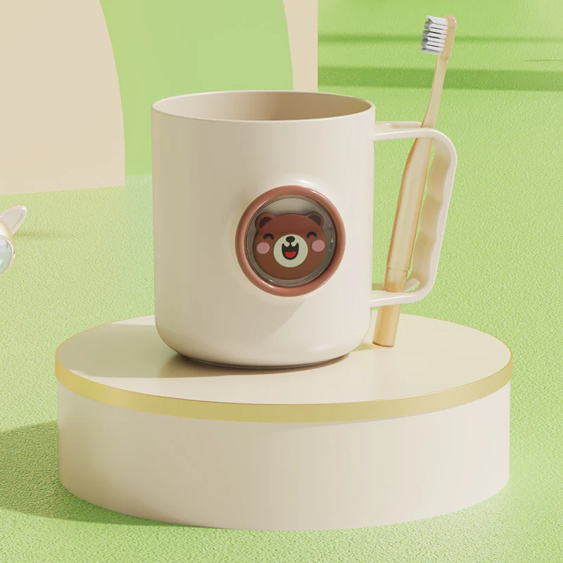 Cute and adorable mouthwash cup for babies, children, students, dormitories, home use, couples, toothbrush cups, water cups, and wash cups with handles. - Image 3