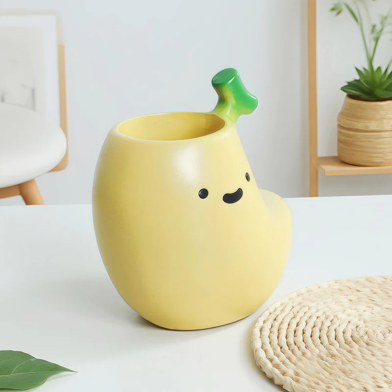 Cute banana pen holder, desktop makeup brush storage ornament, decoration - Image 4